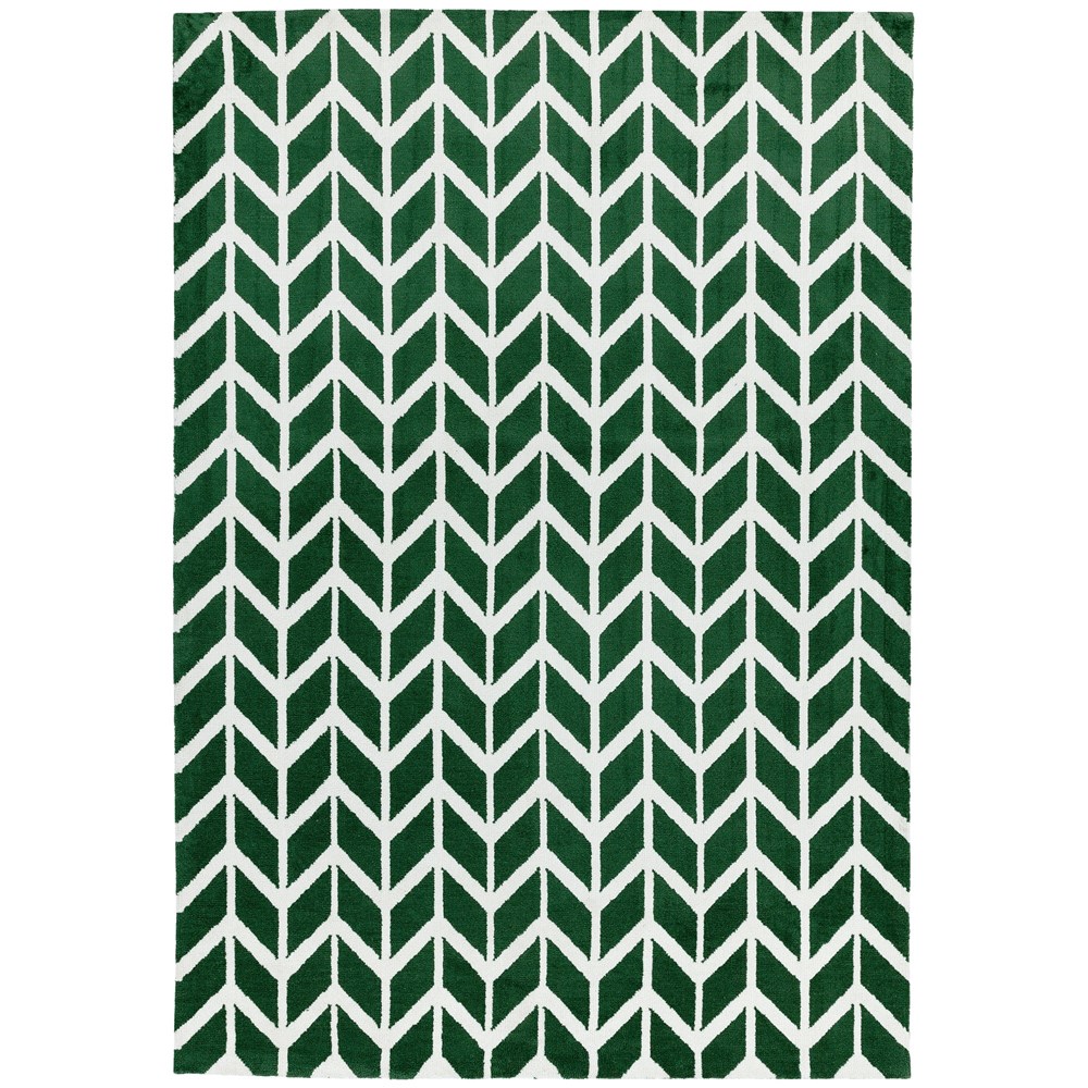 Arlo Chevron Rugs AR12 in Green